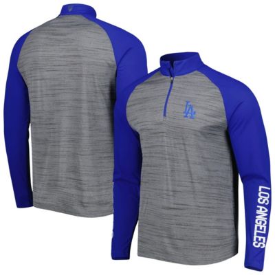 Levelwear Men's MLB Los Angeles Dodgers Vandal Raglan Quarter-Zip Top, Gray, Medium -  0826394895493