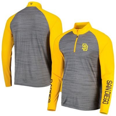 Levelwear Men's MLB San Diego Padres Vandal Raglan Quarter-Zip Top, Gray, X-Large -  0826394895813