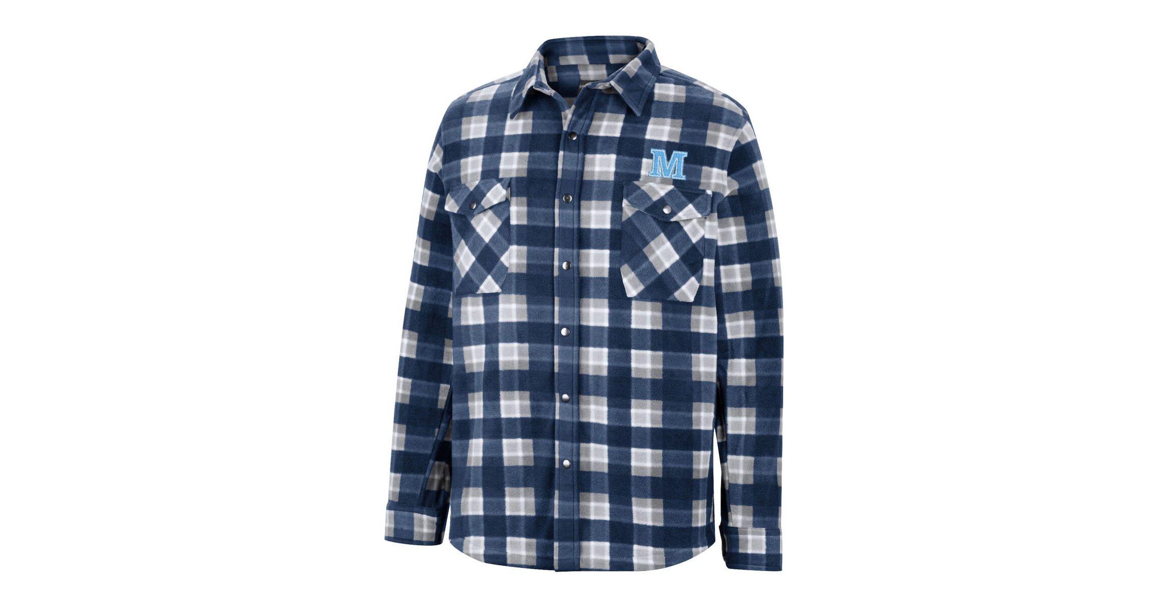 Maine Black Bears NCAA Navy/White Maine Bears Ellis Plaid Full-Snap Shirt Jacket