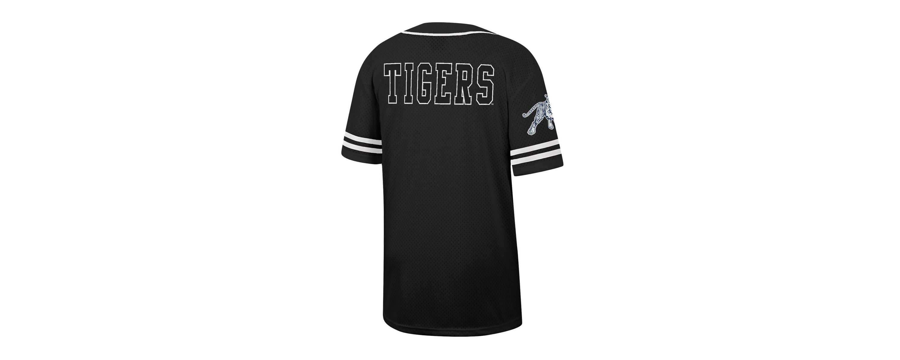 NCAA Jackson State Tigers Free Spirited Mesh Button-Up Baseball Jersey