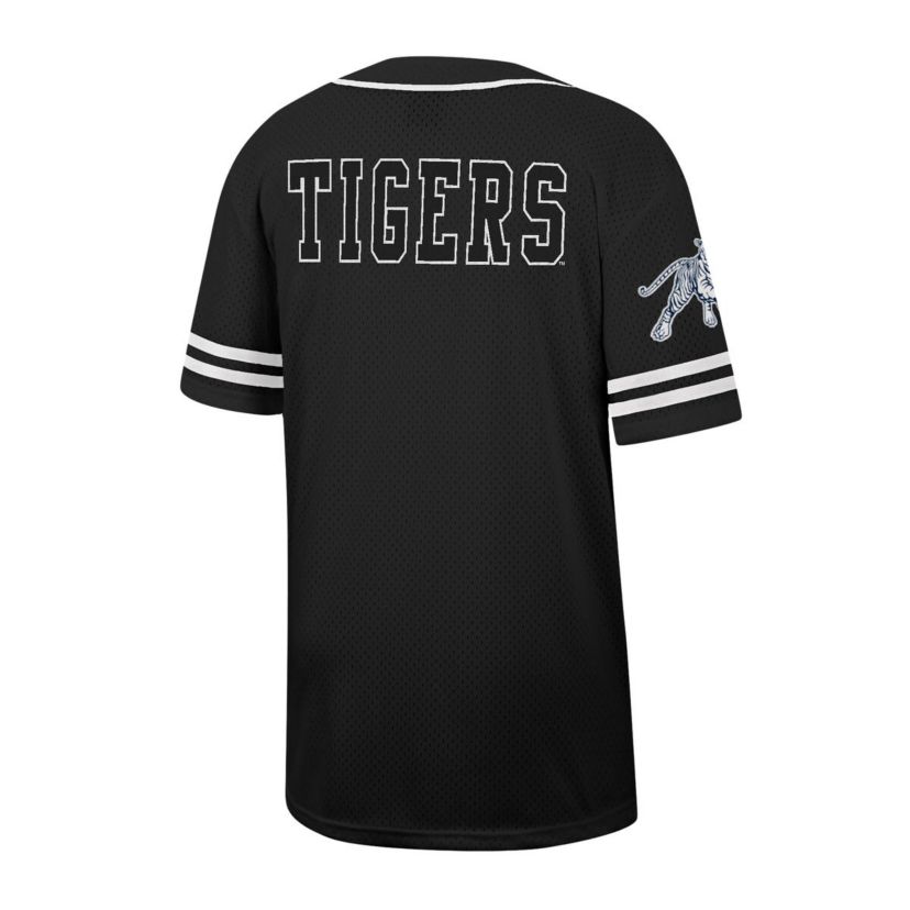 NCAA Jackson State Tigers Free Spirited Mesh Button-Up Baseball Jersey