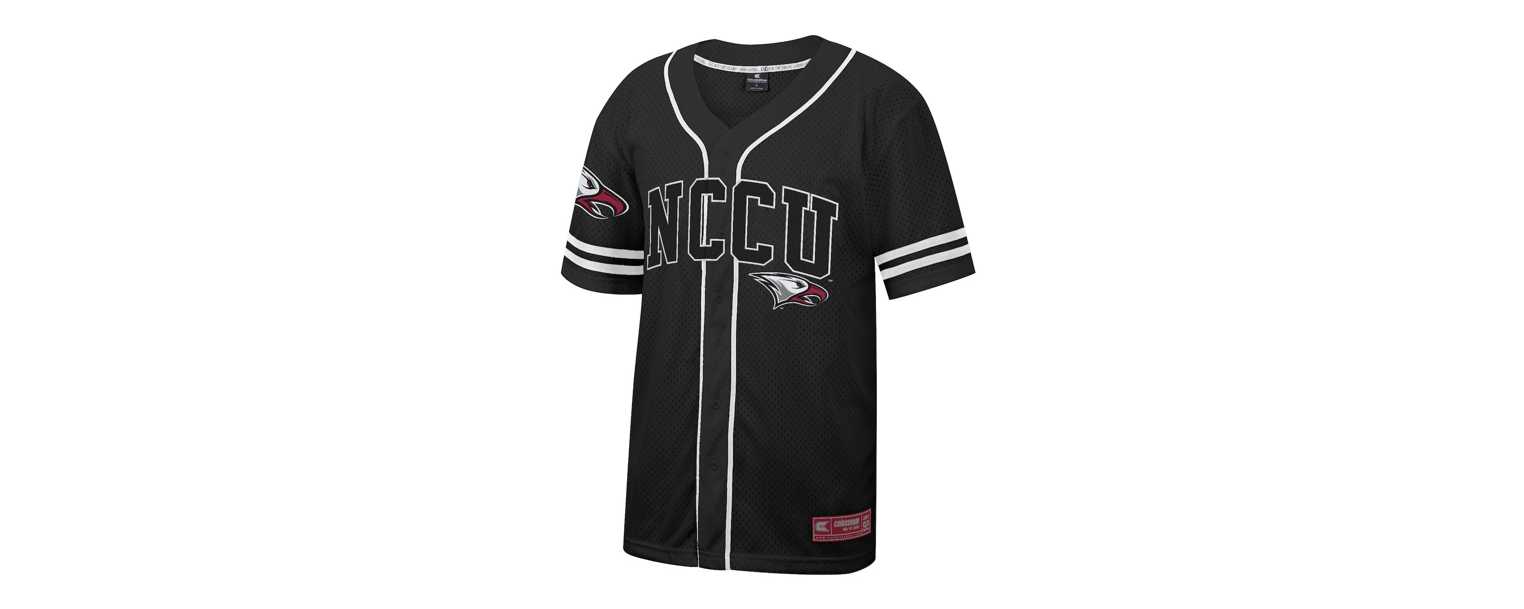 NC Central Eagles NCAA North Carolina Central Eagles Free Spirited Mesh Button-Up Baseball Jersey