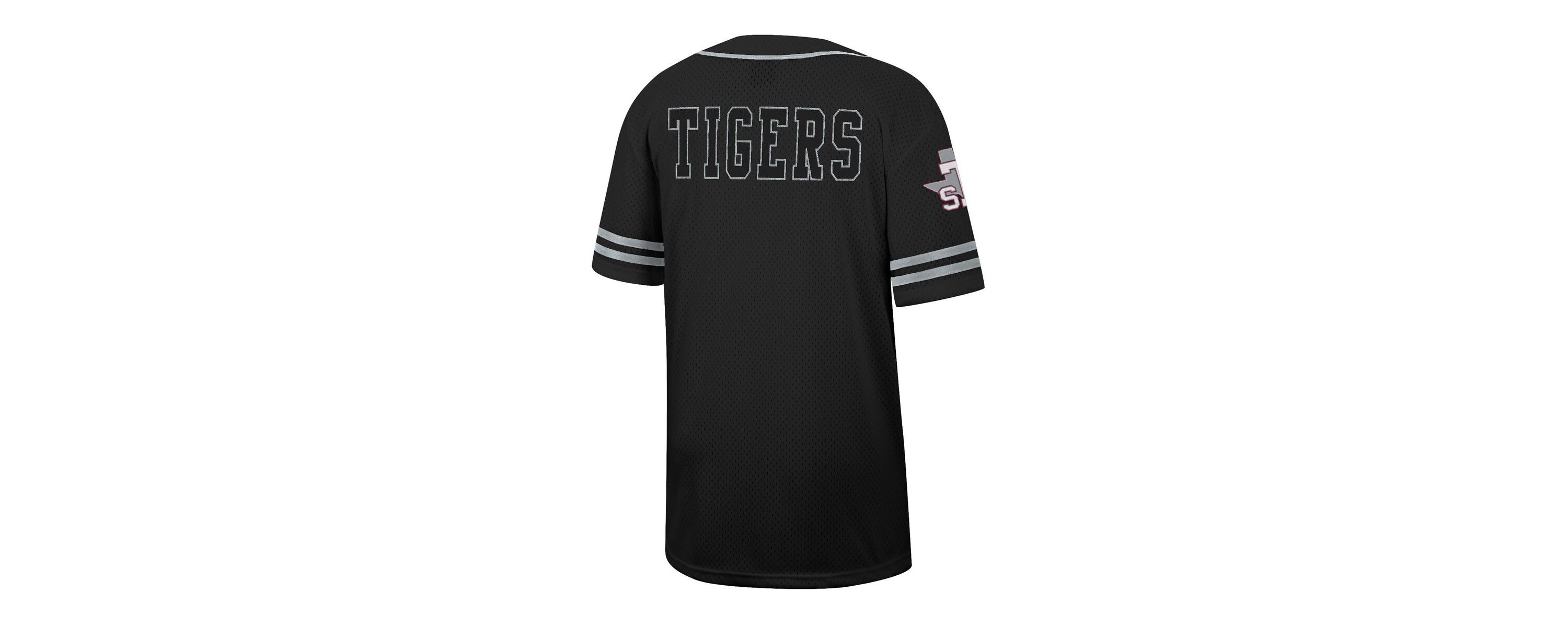 NCAA Texas Southern Tigers Free Spirited Mesh Button-Up Baseball Jersey