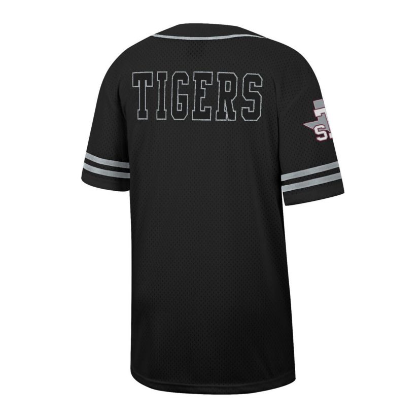 NCAA Texas Southern Tigers Free Spirited Mesh Button-Up Baseball Jersey
