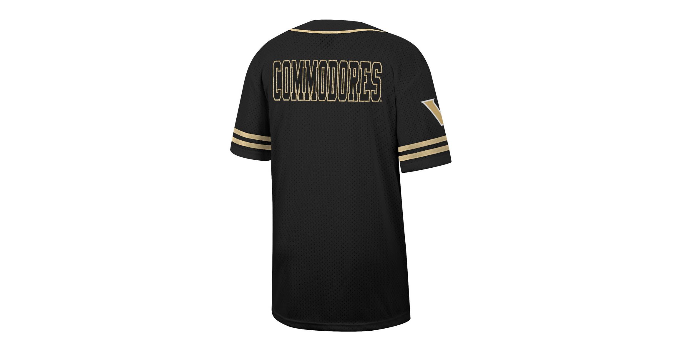 NCAA Vanderbilt Commodores Free Spirited Mesh Button-Up Baseball Jersey