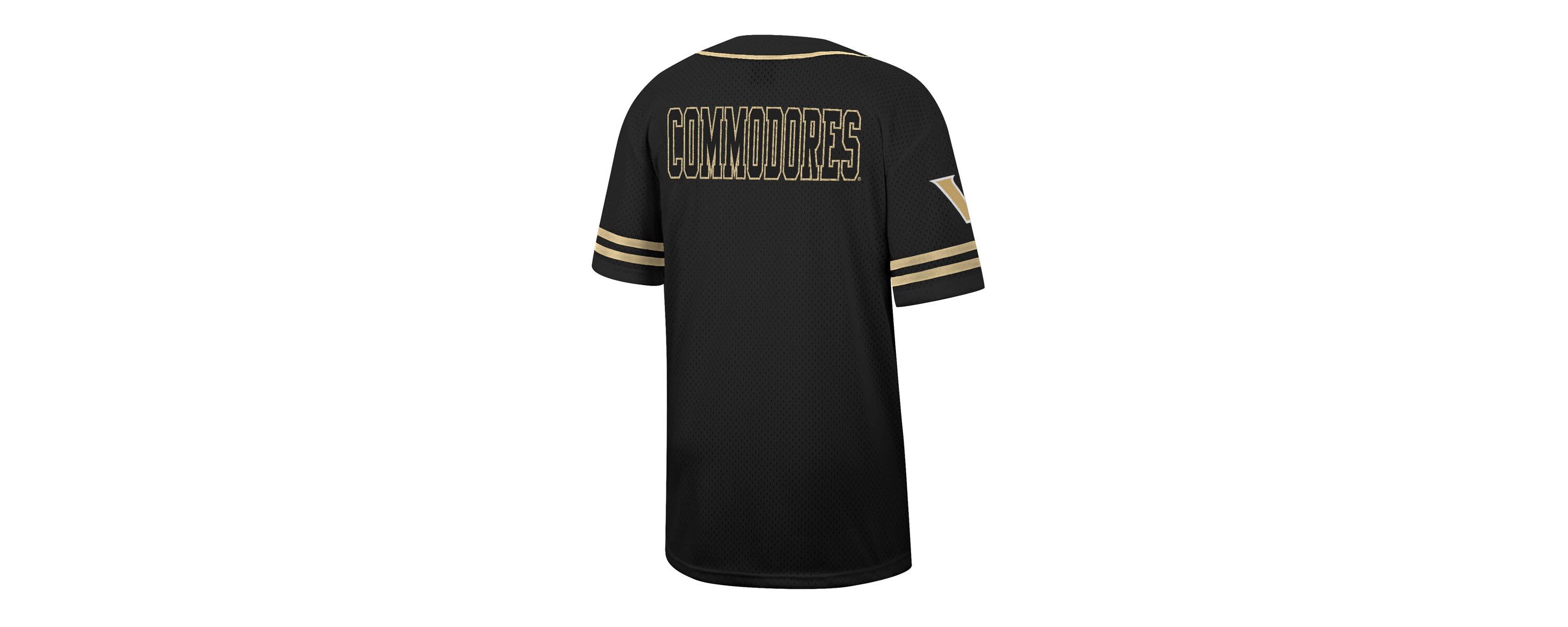 NCAA Vanderbilt Commodores Free Spirited Mesh Button-Up Baseball Jersey