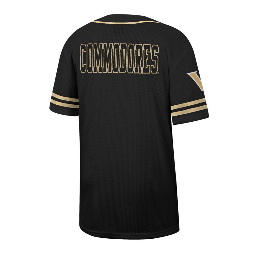 NCAA Vanderbilt Commodores Free Spirited Mesh Button-Up Baseball Jersey