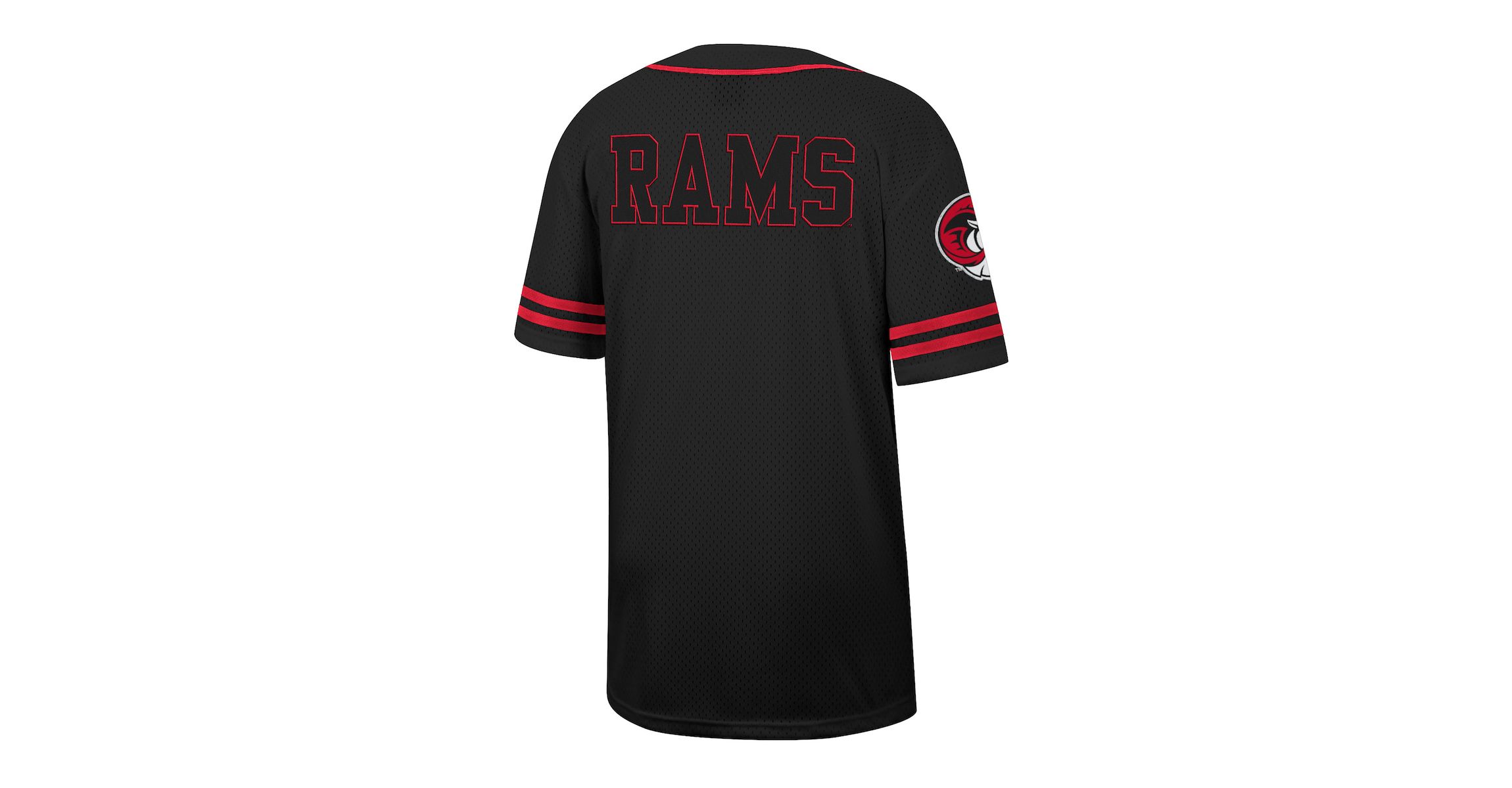 NCAA Winston-Salem State Rams Free Spirited Mesh Button-Up Baseball Jersey