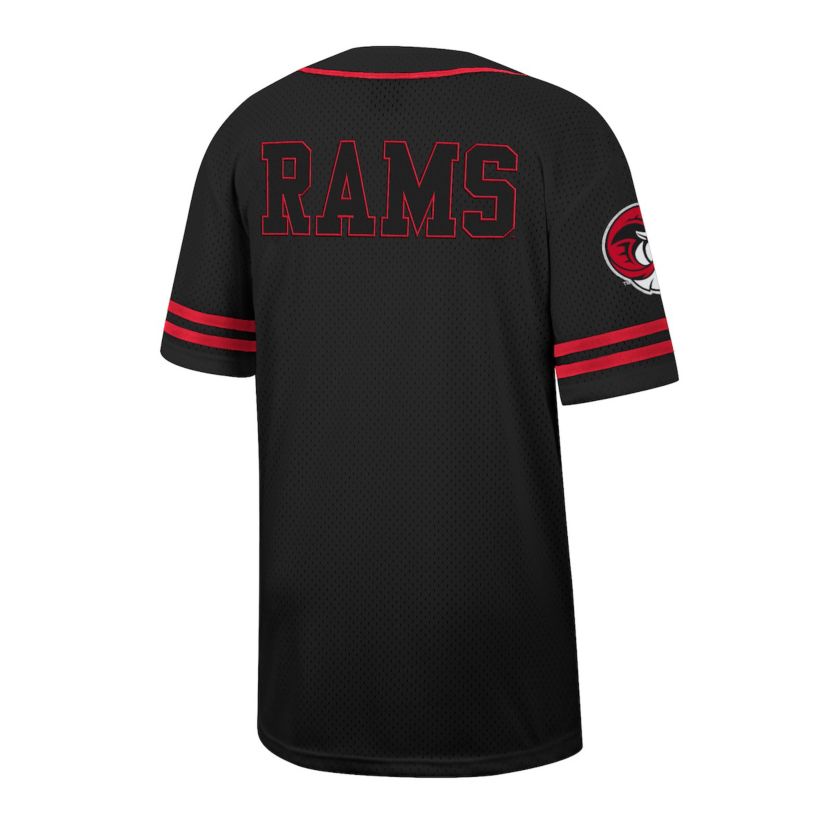 NCAA Winston-Salem State Rams Free Spirited Mesh Button-Up Baseball Jersey