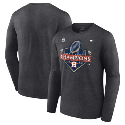 Men's MLB Fanatics Houston Astros 2022 World Series s Locker Room Long Sleeve T-Shirt, Grey, 4XL