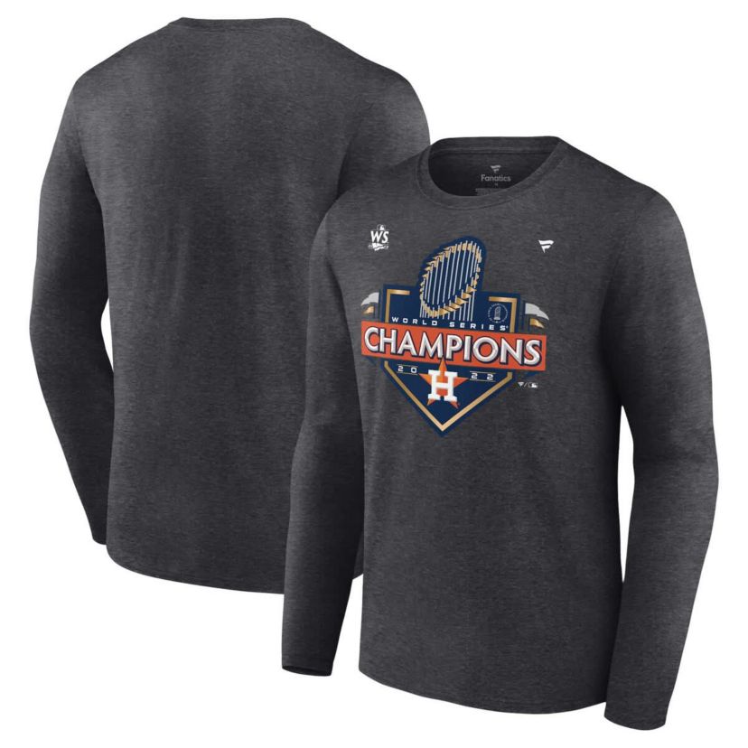 MLB Fanatics Houston Astros 2022 World Series s Locker Room Long Sleeve T-Shirt