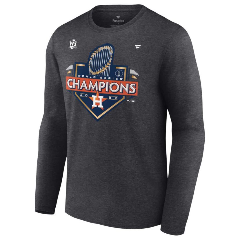 MLB Fanatics Houston Astros 2022 World Series s Locker Room Long Sleeve T-Shirt