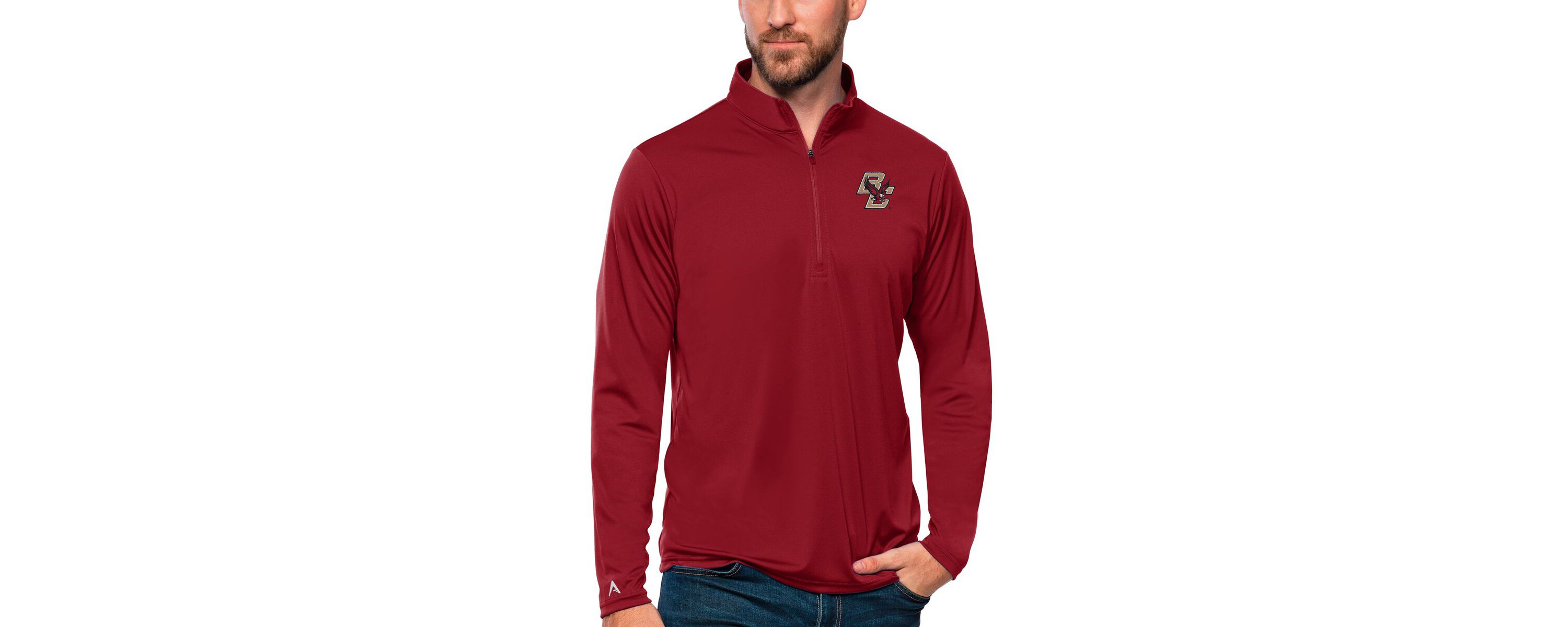 Boston College Eagles NCAA Boston NCAA Eagles Tribute Quarter-Zip Top