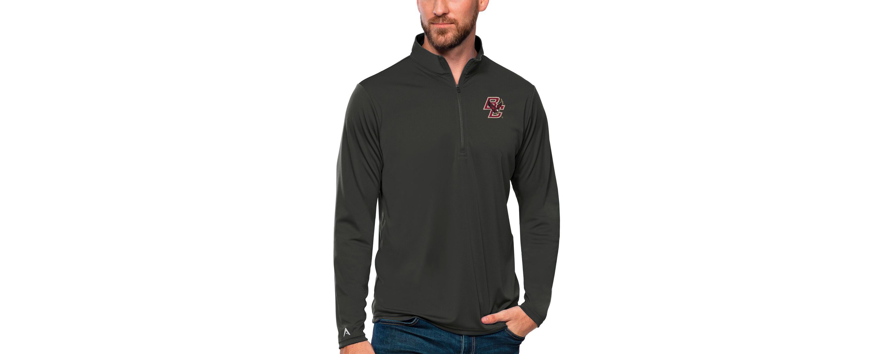 Boston College Eagles NCAA Boston NCAA Eagles Tribute Quarter-Zip Top