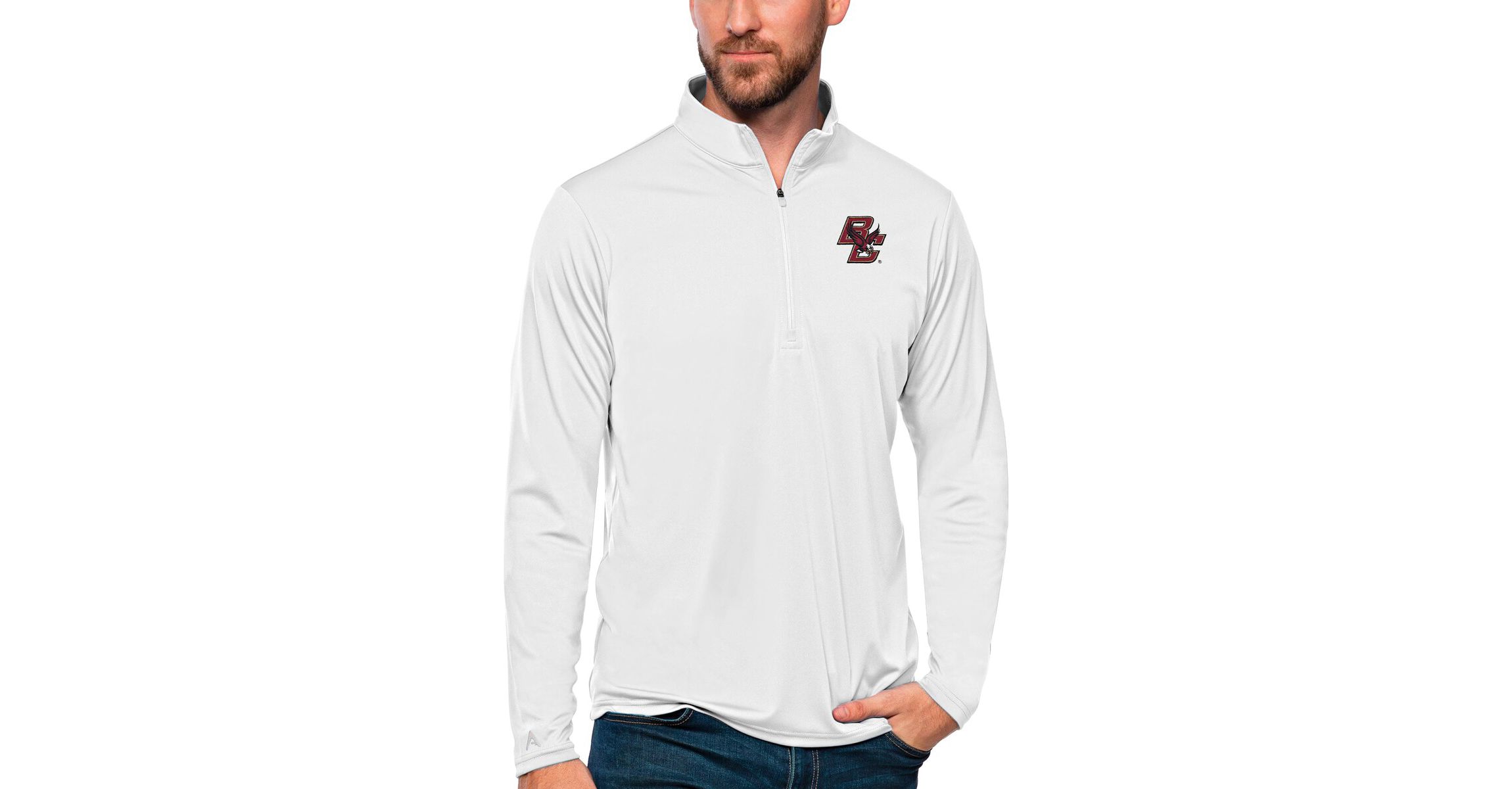 Boston College Eagles NCAA Boston NCAA Eagles Tribute Quarter-Zip Top