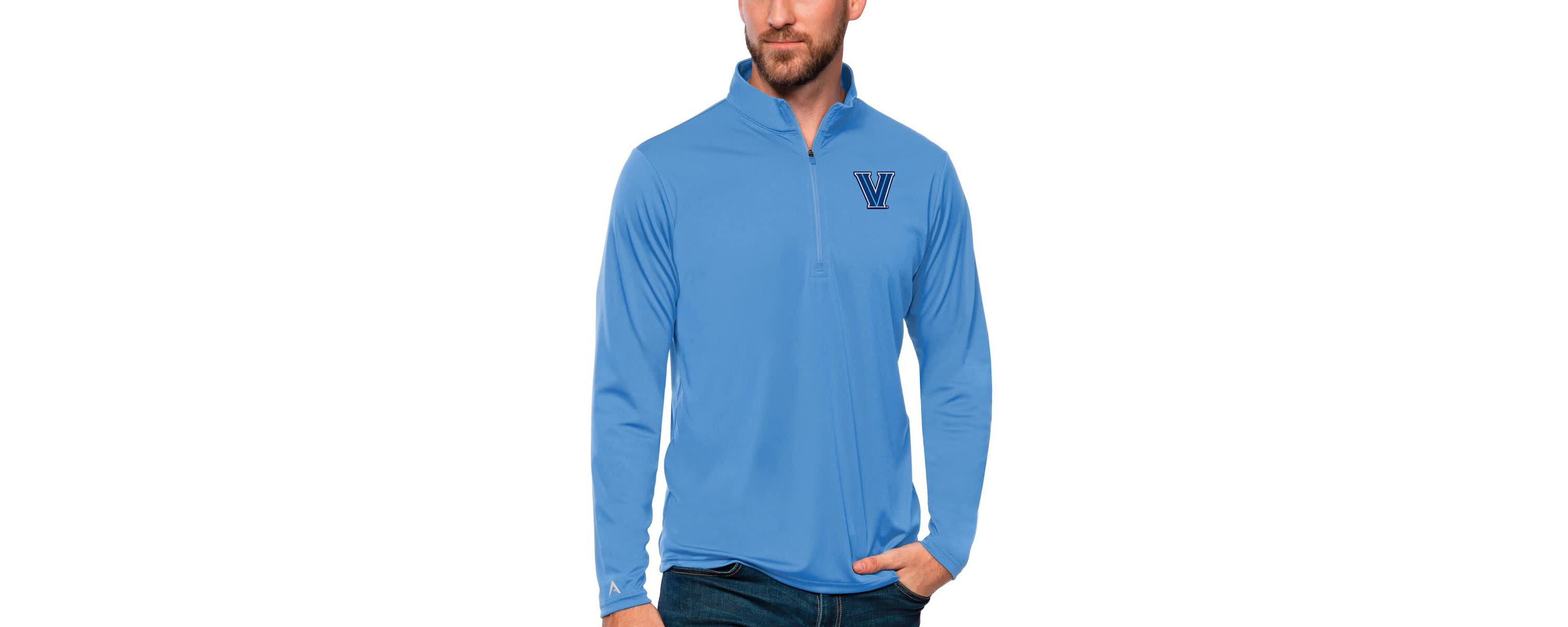 NCAA Light Villanova Wildcats Tribute Quarter-Zip Top