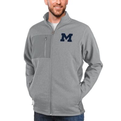 NCAA Heather Michigan Wolverines Course Full-Zip Jacket