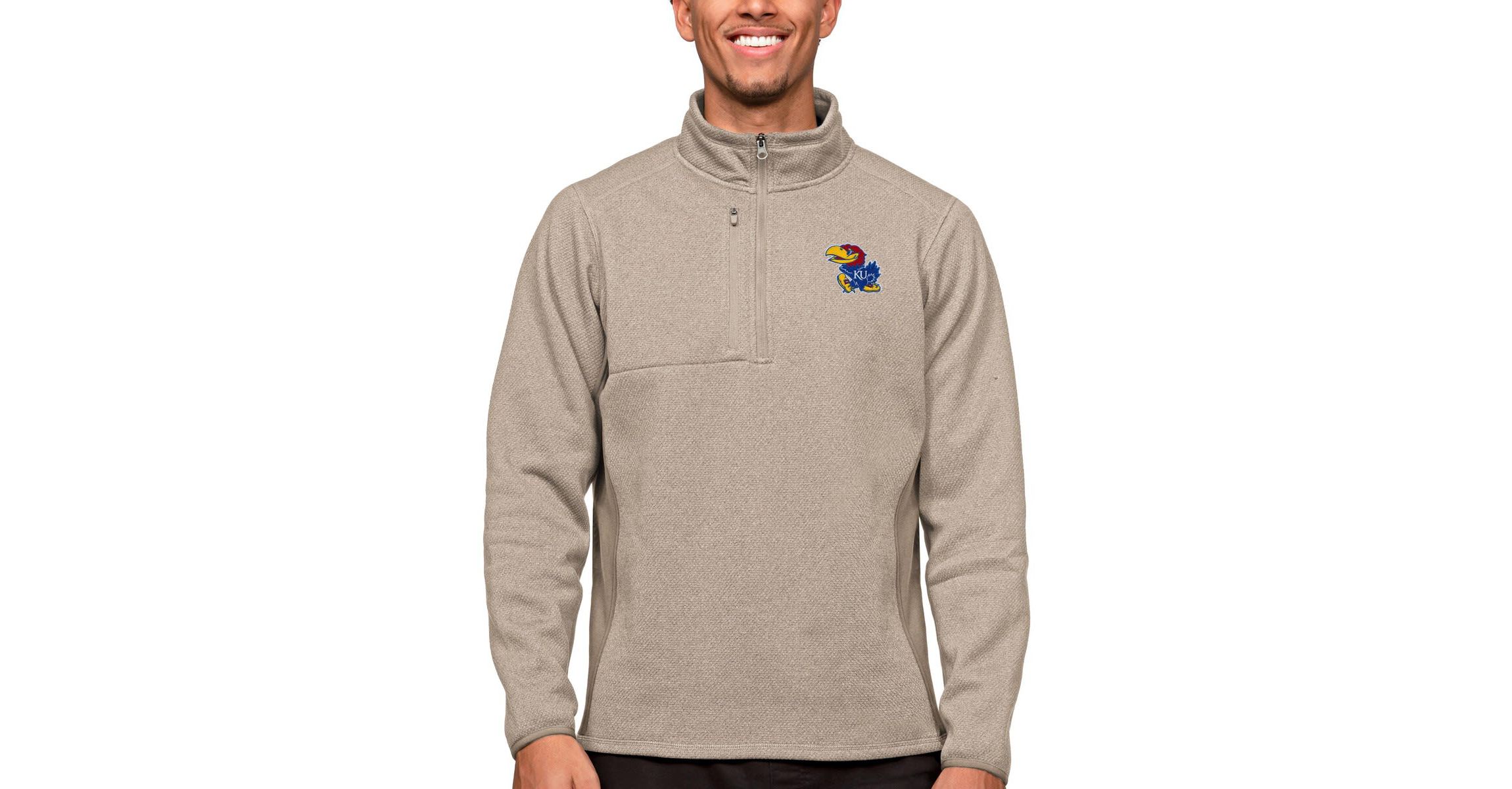 NCAA Kansas Jayhawks Course Quarter-Zip Pullover Top