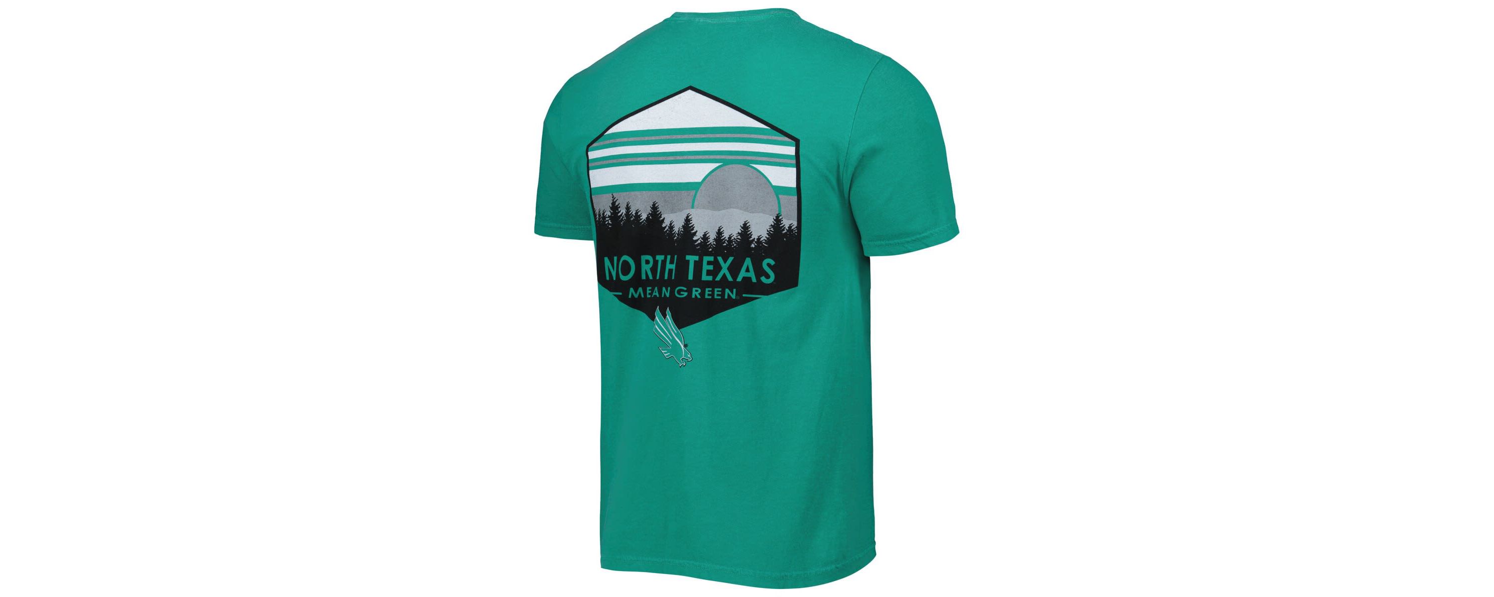 North Texas Mean Green NCAA North Texas Mean Landscape Shield T-Shirt