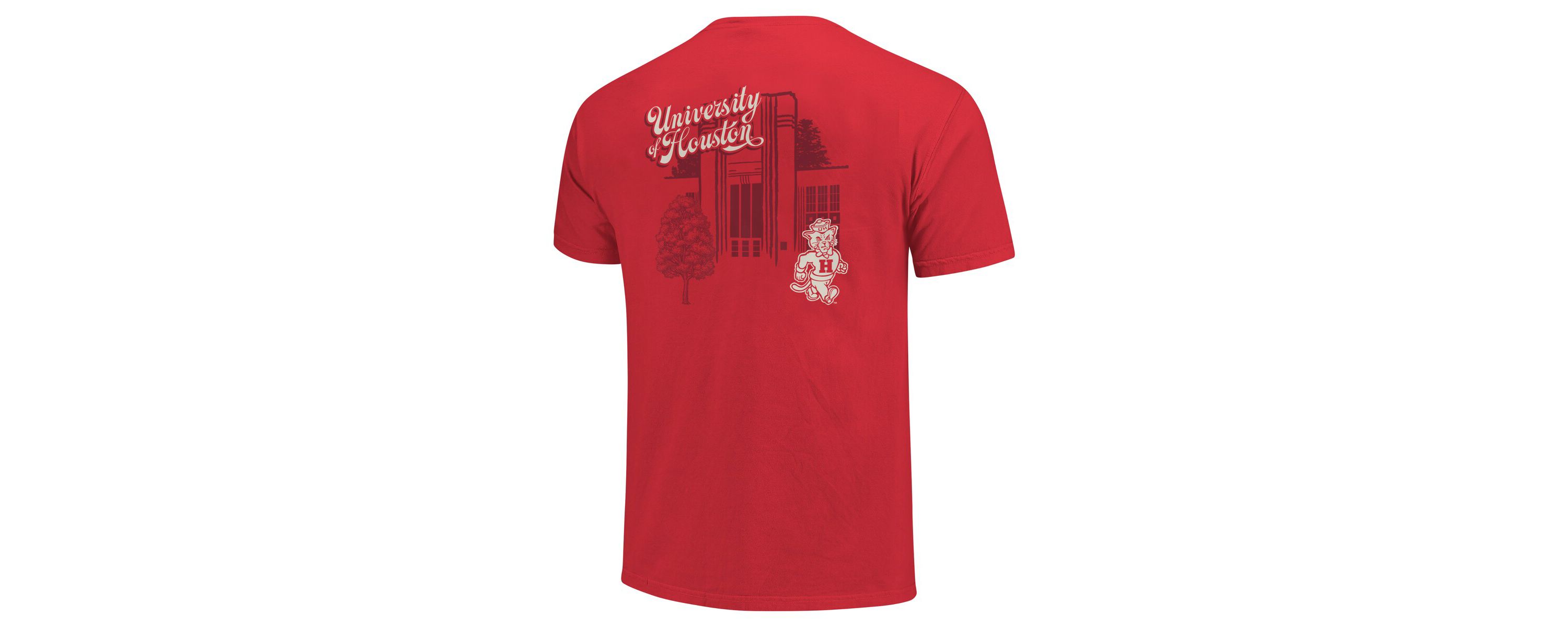 NCAA Houston Cougars Mascot Scenery Premium T-Shirt