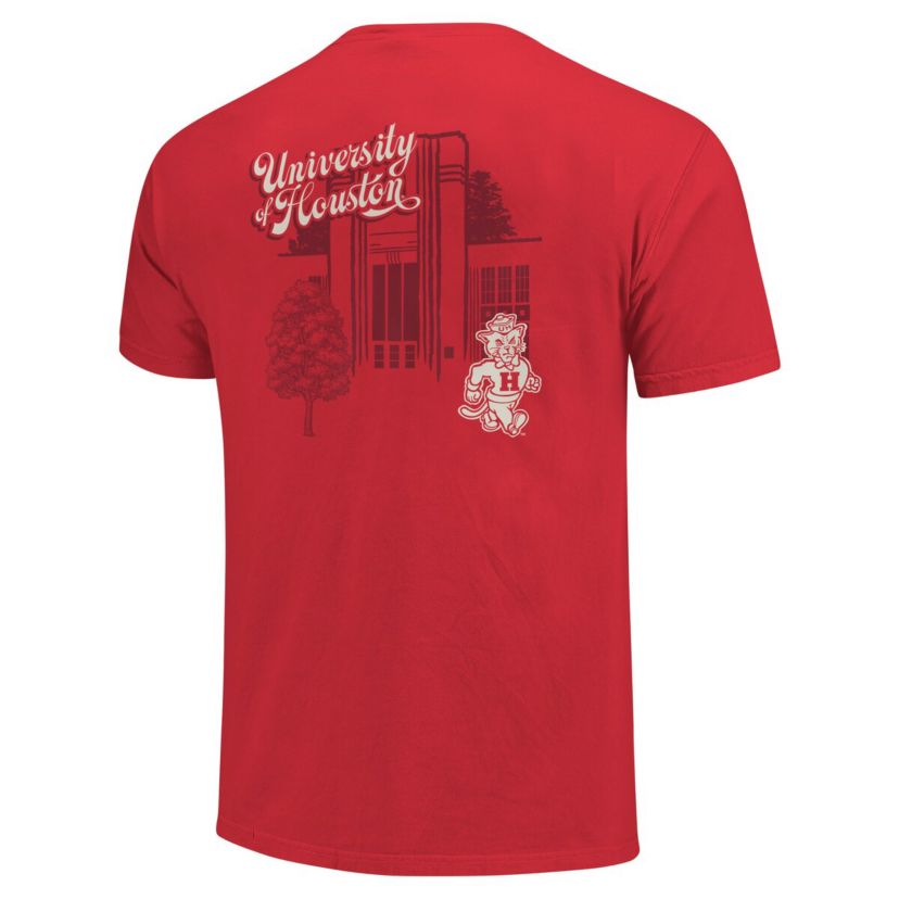 NCAA Houston Cougars Mascot Scenery Premium T-Shirt