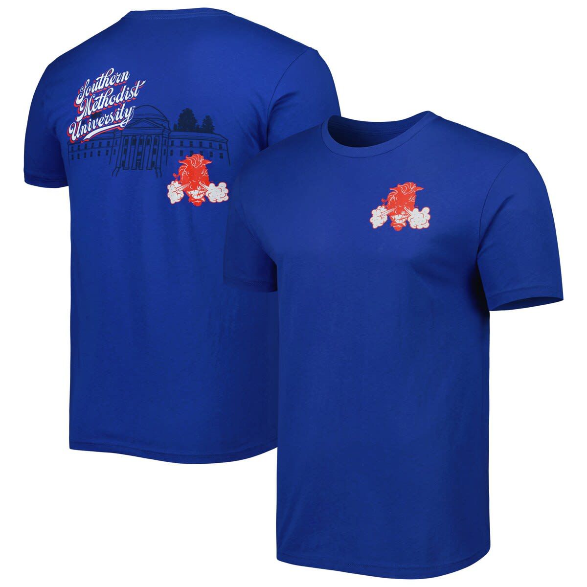 NCAA SMU Mustangs Mascot Scenery Premium T-Shirt