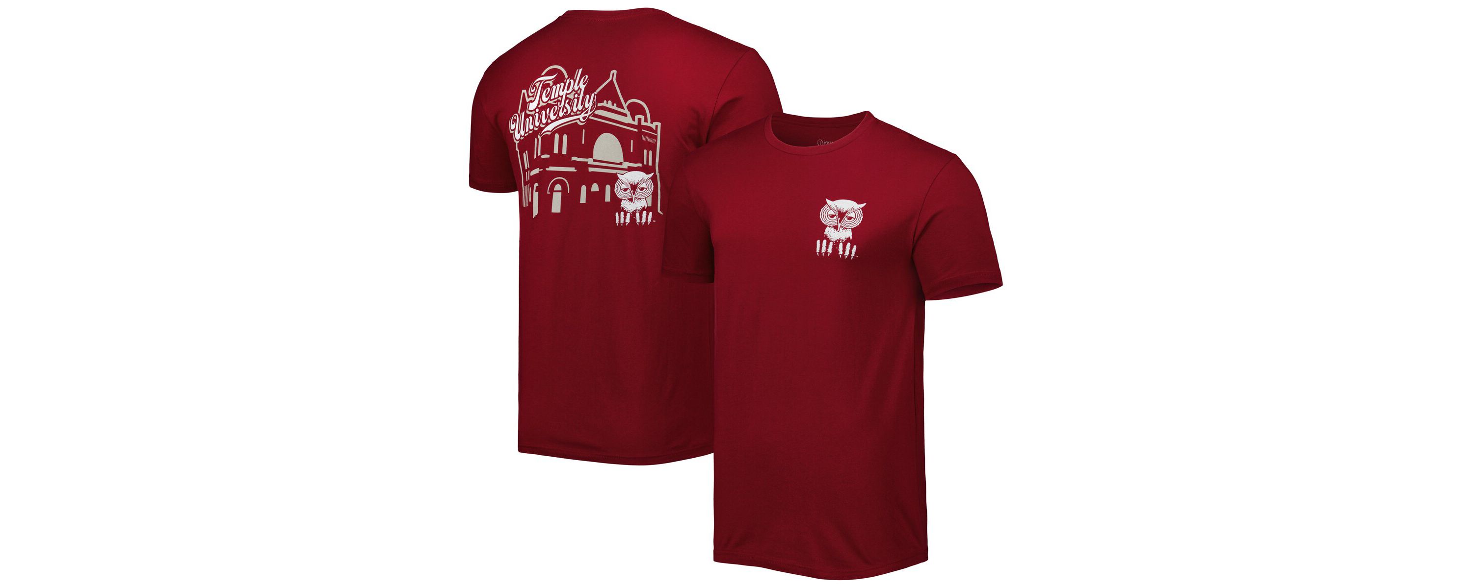 NCAA Cherry Temple Owls Mascot Scenery Premium T-Shirt