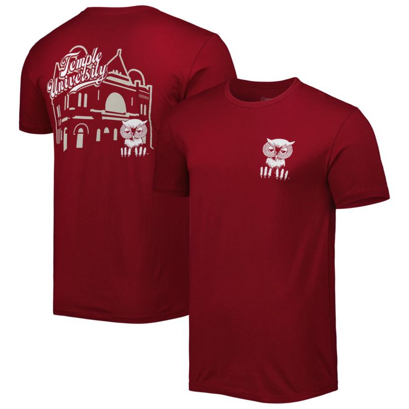 NCAA Cherry Temple Owls Mascot Scenery Premium T-Shirt