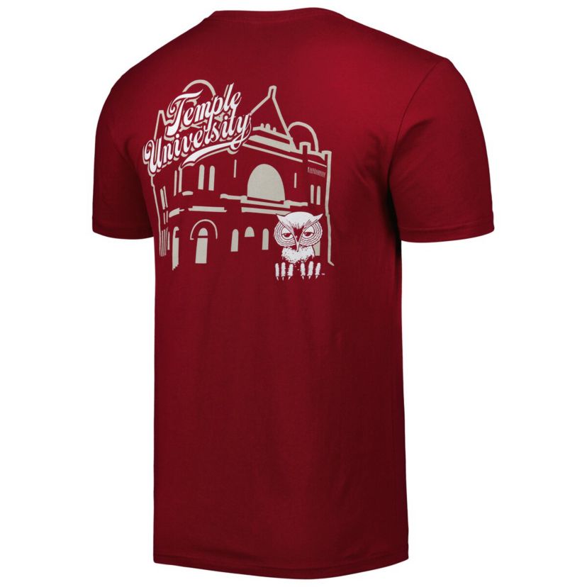 NCAA Cherry Temple Owls Mascot Scenery Premium T-Shirt
