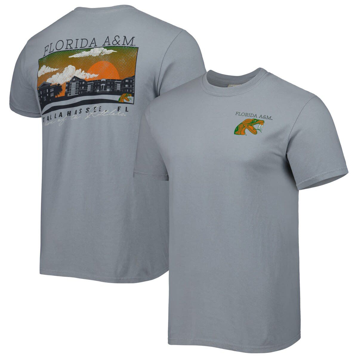 NCAA Florida A&M Rattlers Campus Scenery Comfort Color T-Shirt