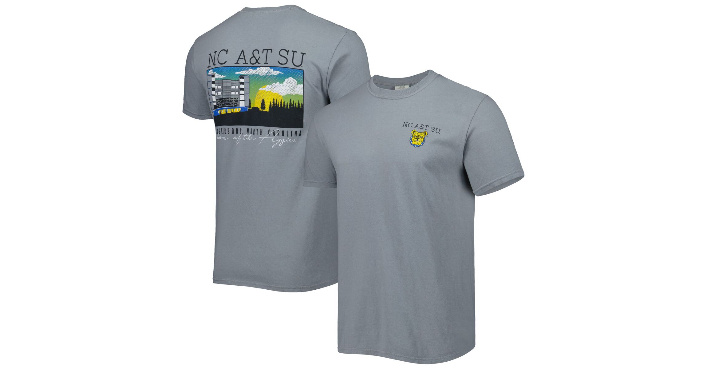 NC A&T Aggies NCAA North Carolina A&T Aggies Campus Scenery Comfort Color T-Shirt