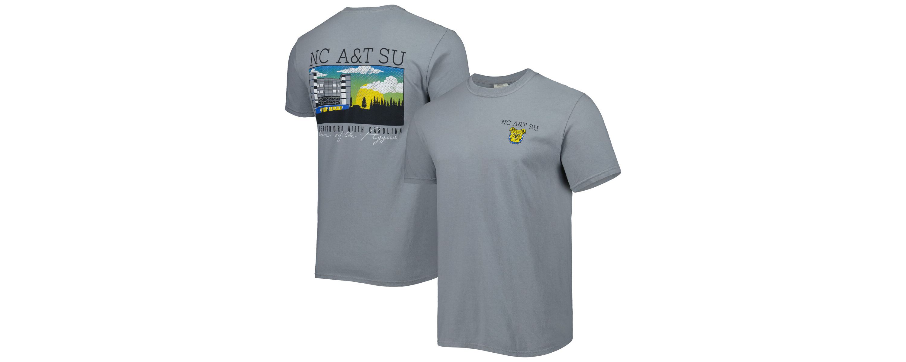 NC A&T Aggies NCAA North Carolina A&T Aggies Campus Scenery Comfort Color T-Shirt