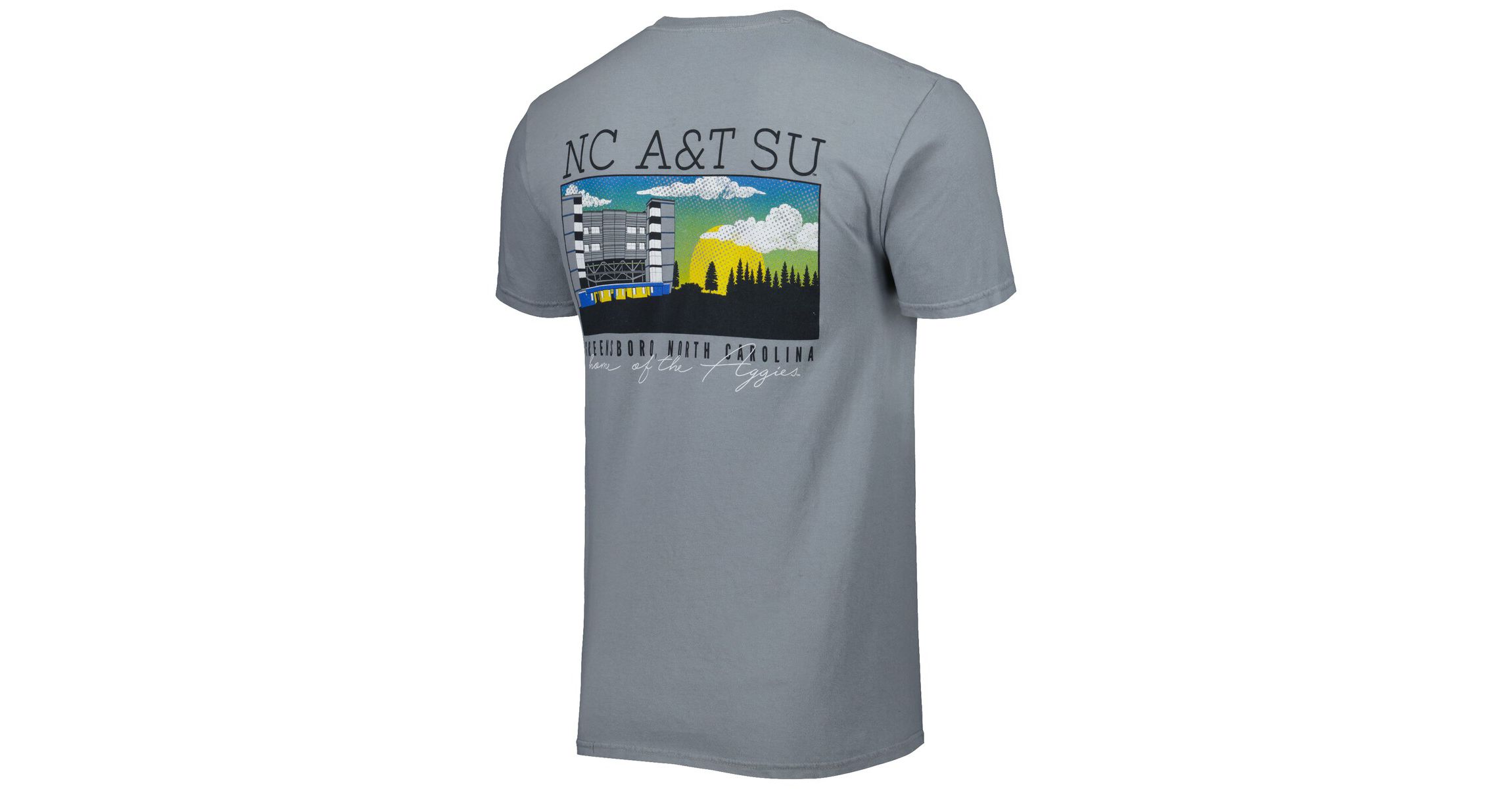 NC A&T Aggies NCAA North Carolina A&T Aggies Campus Scenery Comfort Color T-Shirt