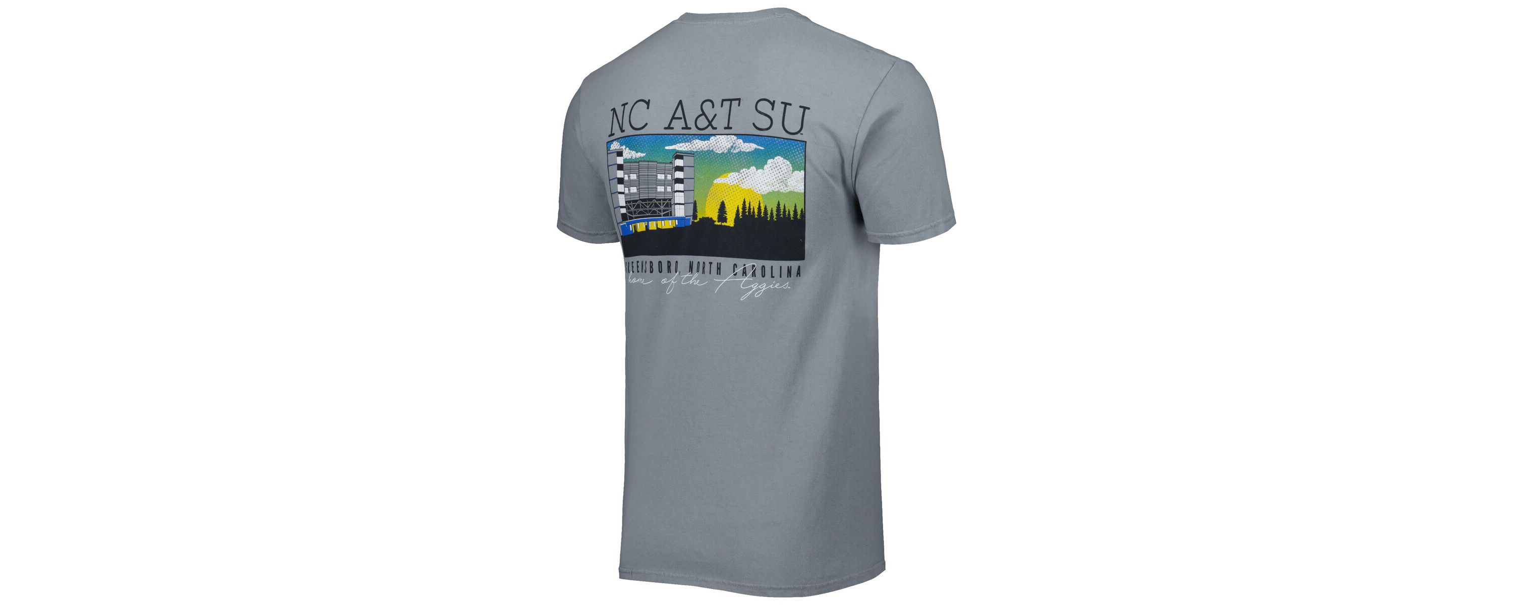 NC A&T Aggies NCAA North Carolina A&T Aggies Campus Scenery Comfort Color T-Shirt