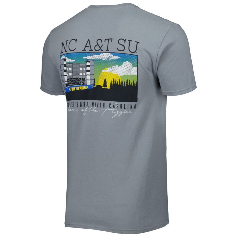 NC A&T Aggies NCAA North Carolina A&T Aggies Campus Scenery Comfort Color T-Shirt