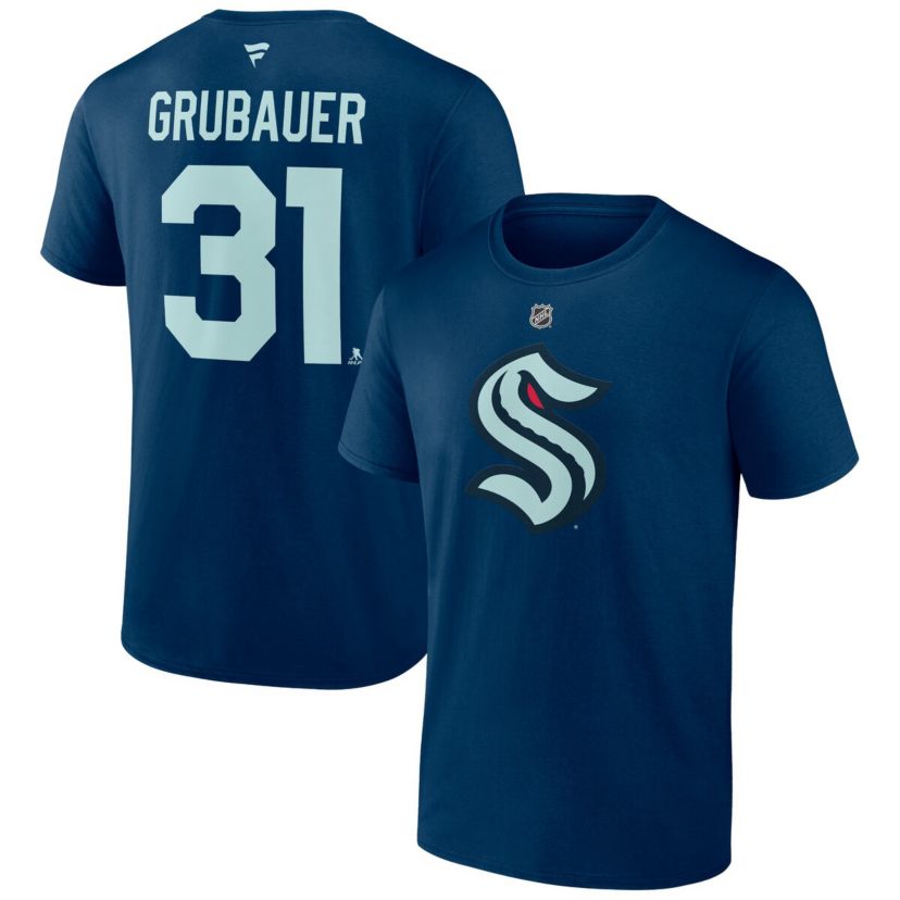 NHL Fanatics Philipp Grubauer Seattle Kraken Special Edition 2.0 Name & Number T-Shirt