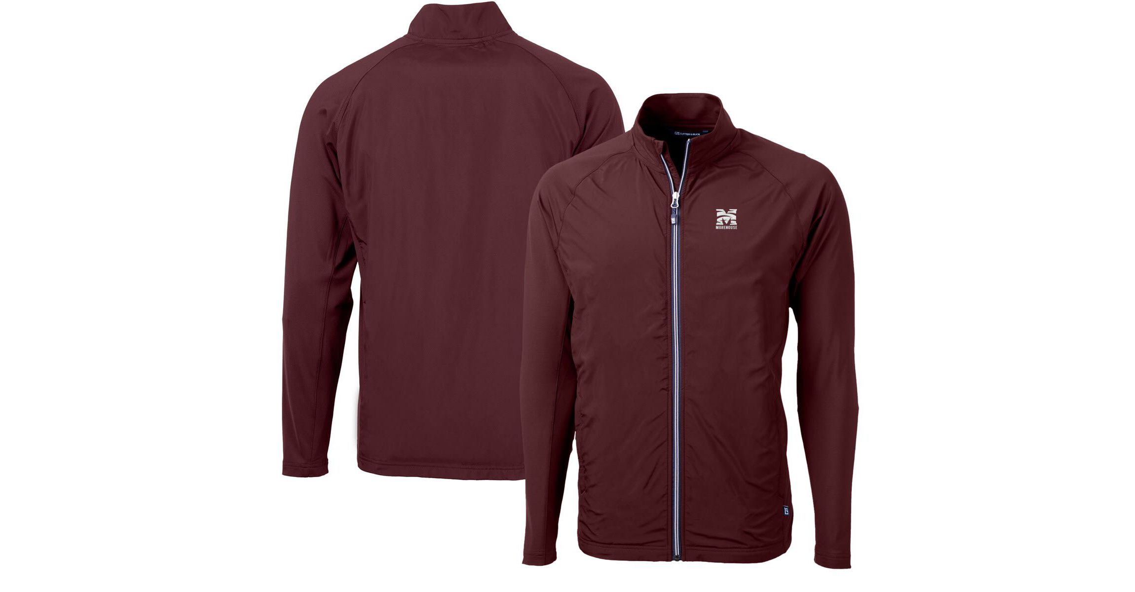 Morehouse Maroon Tigers NCAA Morehouse Tigers Adapt Eco Knit Hybrid Recycled Full-Zip Jacket