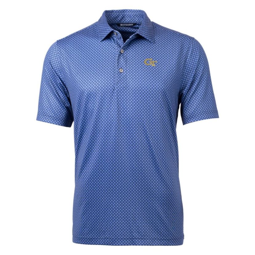 Georgia Tech Yellow Jackets NCAA Georgia Tech Jackets Pike Banner Print Polo