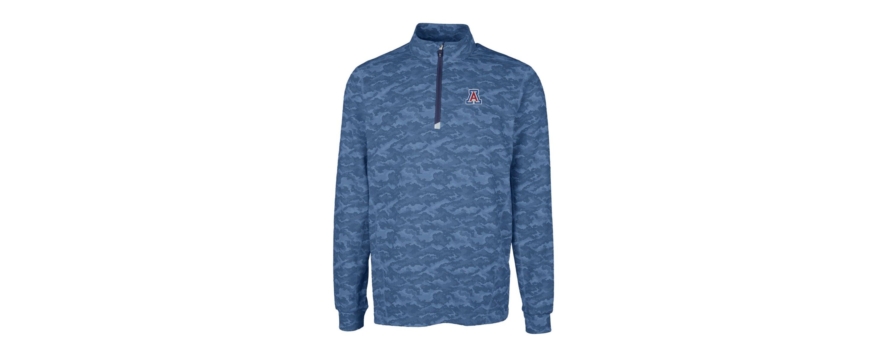 NCAA Arizona Wildcats Traverse Print Stretch Quarter-Zip Pullover Top