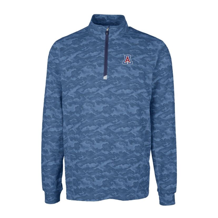 NCAA Arizona Wildcats Traverse Print Stretch Quarter-Zip Pullover Top