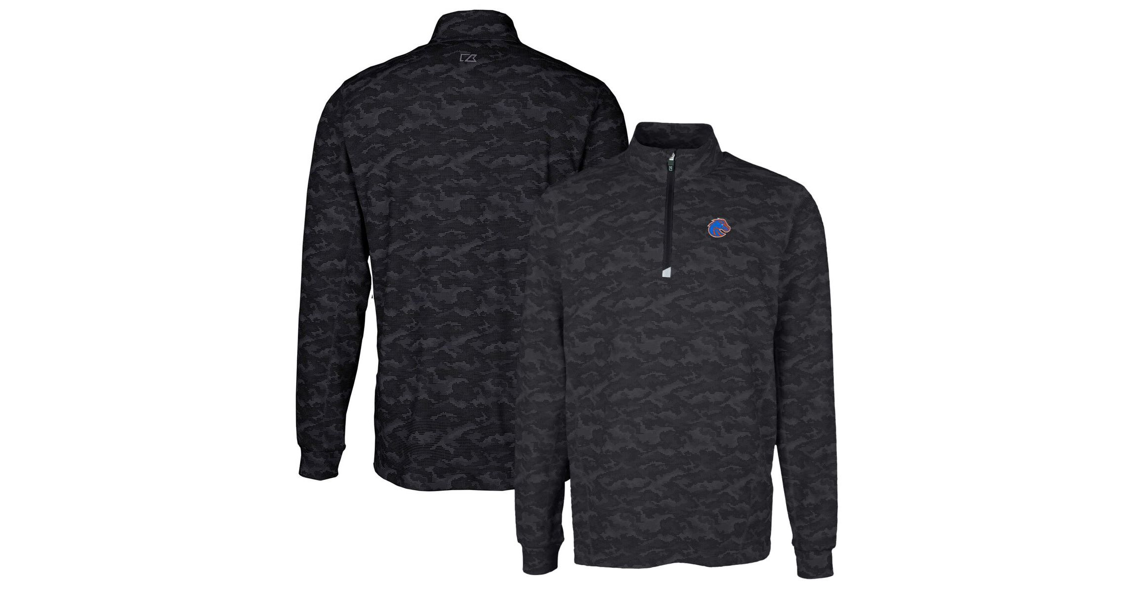 NCAA Boise State Broncos Traverse Print Stretch Quarter-Zip Pullover Top