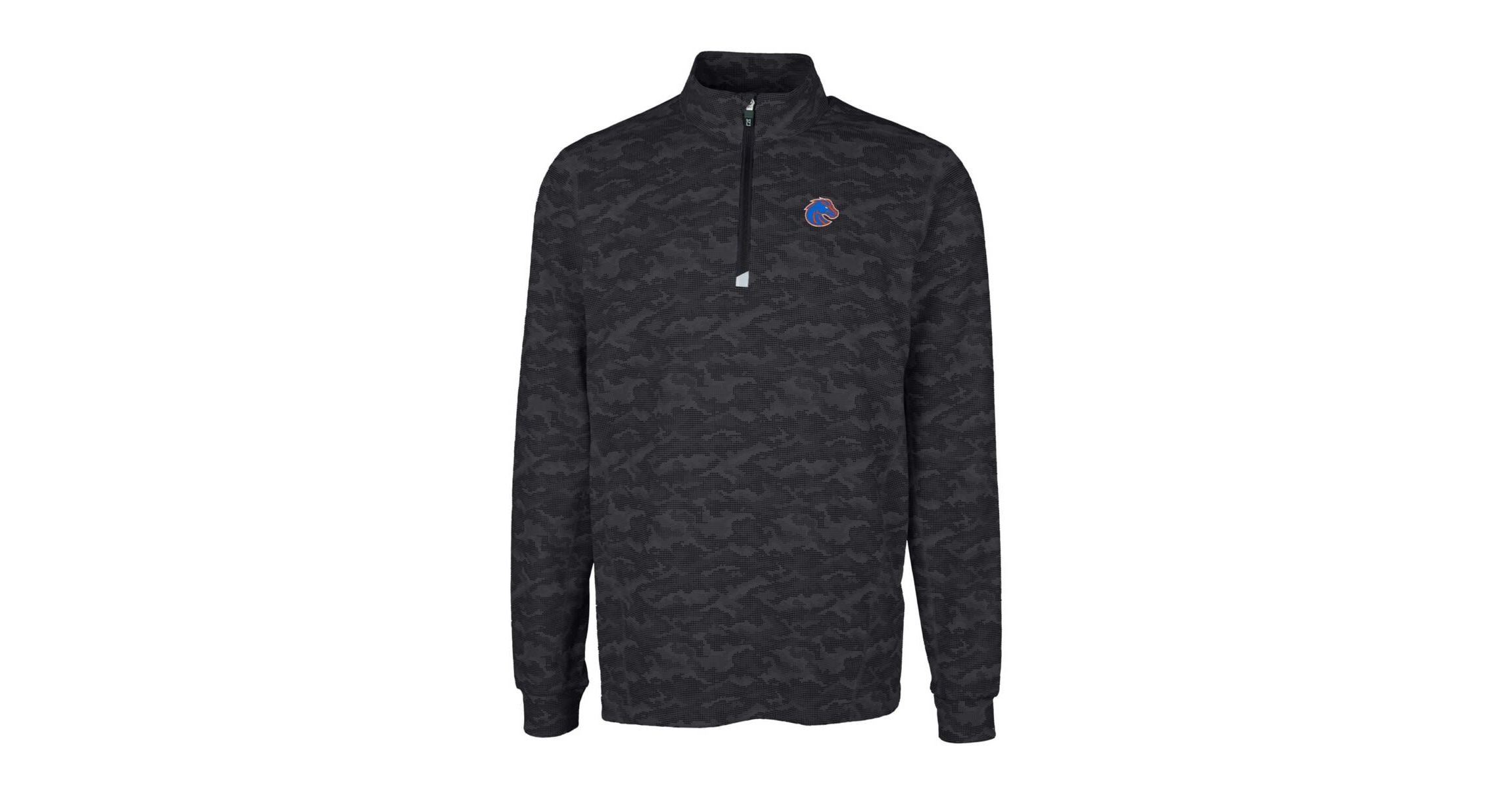 NCAA Boise State Broncos Traverse Print Stretch Quarter-Zip Pullover Top