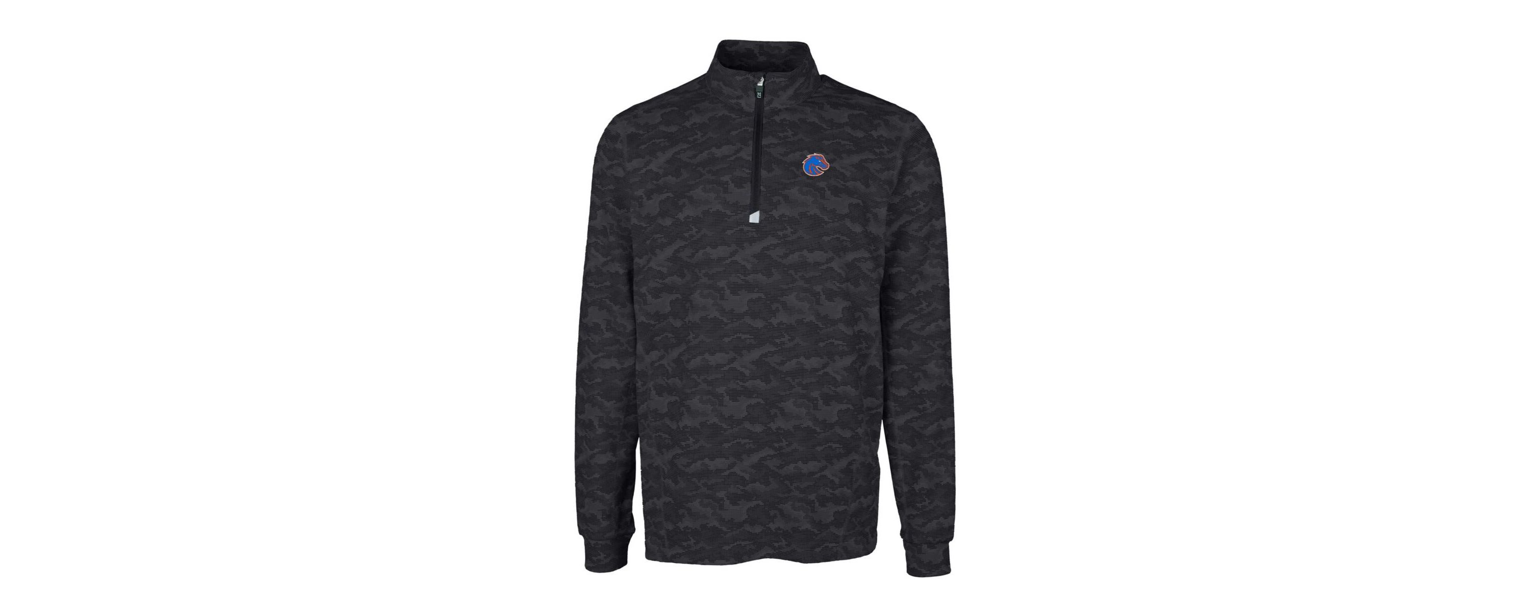 NCAA Boise State Broncos Traverse Print Stretch Quarter-Zip Pullover Top