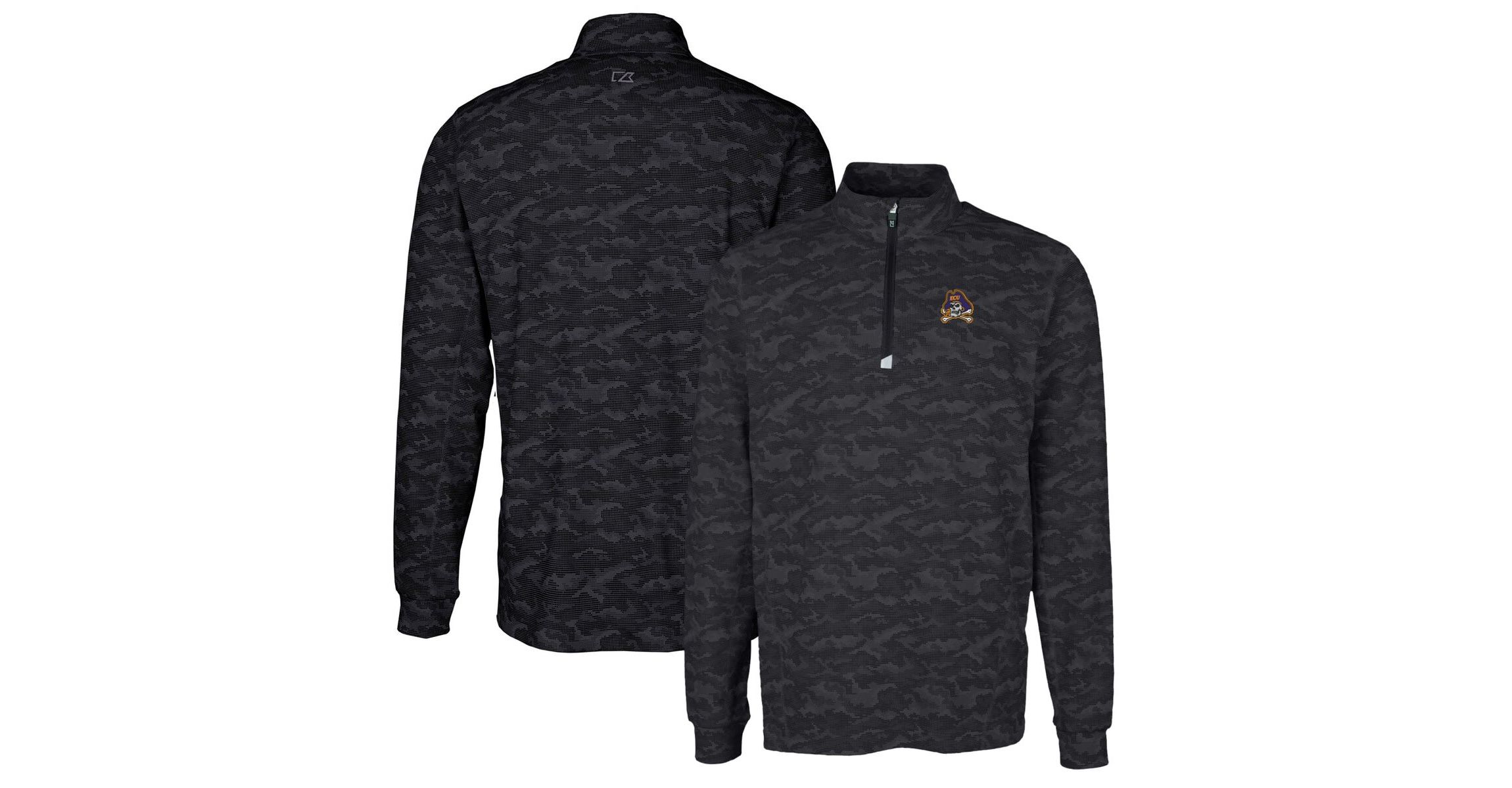 East Carolina Pirates NCAA ECU Pirates Traverse Print Stretch Quarter-Zip Pullover Top