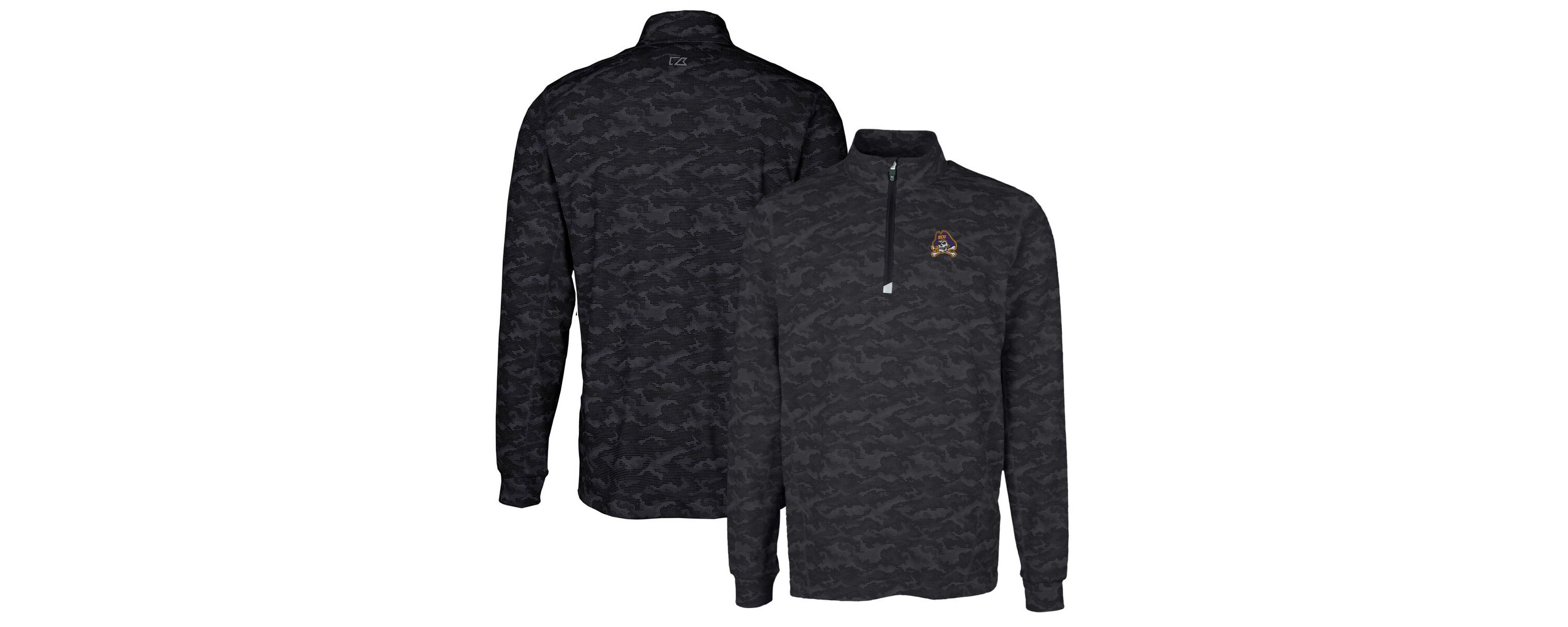East Carolina Pirates NCAA ECU Pirates Traverse Print Stretch Quarter-Zip Pullover Top