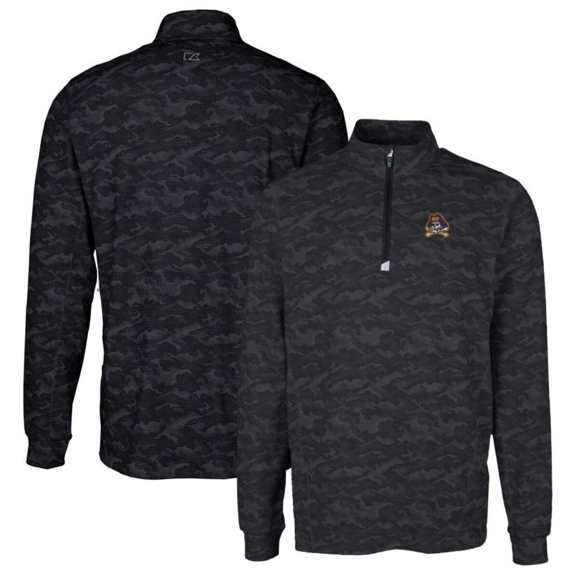 East Carolina Pirates NCAA ECU Pirates Traverse Print Stretch Quarter-Zip Pullover Top