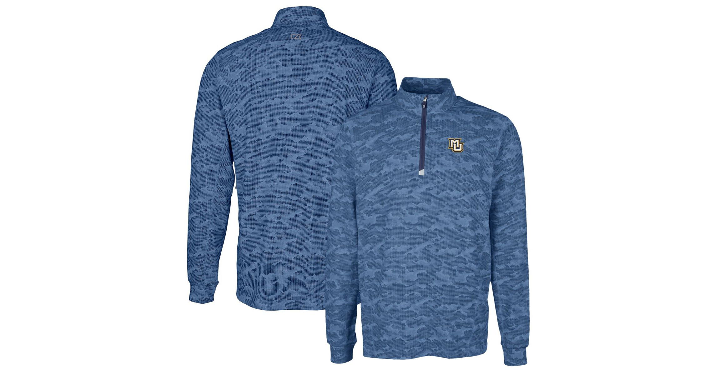 NCAA Marquette Golden Eagles Traverse Print Stretch Quarter-Zip Pullover Top