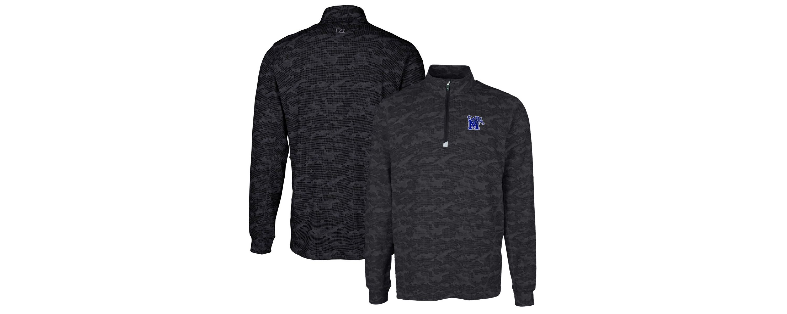 NCAA Memphis Tigers Traverse Print Stretch Quarter-Zip Pullover Top