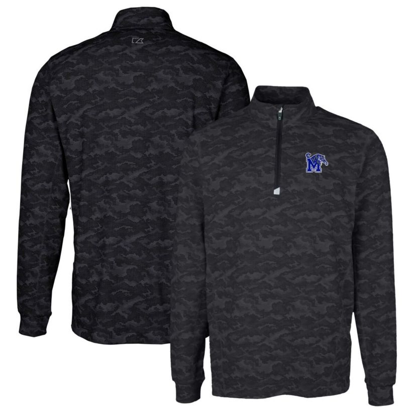 NCAA Memphis Tigers Traverse Print Stretch Quarter-Zip Pullover Top