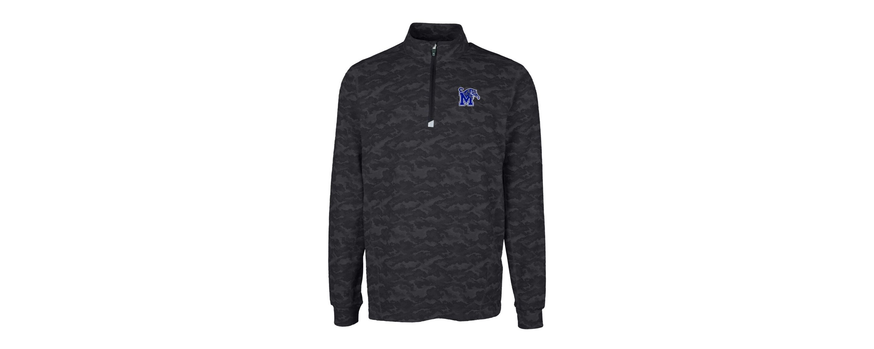 NCAA Memphis Tigers Traverse Print Stretch Quarter-Zip Pullover Top